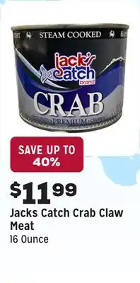 Grocery Outlet Crab Claw Meat offer