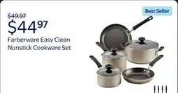 Walmart Farberware Easy Clean 12 Pcs Nonstick Cookware Set with Cooking Tools, Dishwasher Safe, Champagne offer
