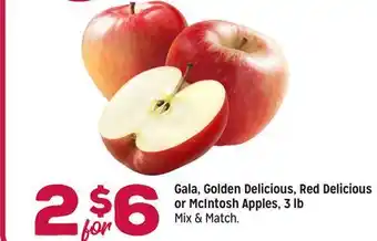 Grocery Outlet Gala, Golden Delicious, Red Delicious or McIntosh Apples, 3 lb offer