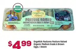 Grocery Outlet OrgaNick Pastures Pasture Raised Organic Medium Grade A Brown Eggs, 1 dozen offer