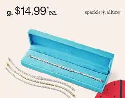 JC Penney Sparkle Allure Cubic Zirconia & Silver or Gold-Plated Tennis Bracelet offer