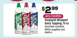 Grocery Outlet SimplyGO Whipped Dairy Topping offer