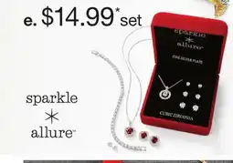 JC Penney Sparkle Allure Silver or Gold-Plated Jewelry Set offer