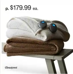 JC Penney Beautyrest Waffle Weave Sherpa Plush Queen Blanket offer