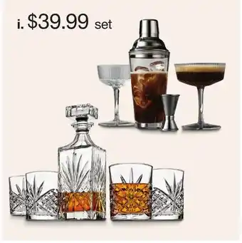 JC Penney Espresso Martini or Whiskey Gift Set offer