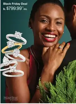 JC Penney 1 Ct. T.W. Lab-Grown Diamond Solitaires in 10K Gold offer