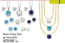 JC Penney Genuine &/or Lab-Created Gemstone in Sterling Silver offer
