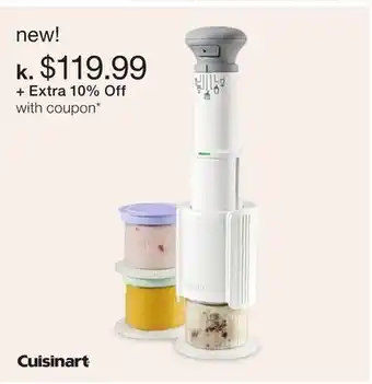 JC Penney Cuisinart Fast Freeze Ice Cream Maker offer