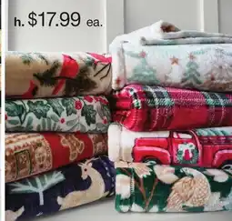 JC Penney North Pole Trading Co. Velvet Plush Throw offer
