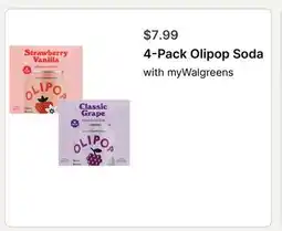 Walgreens 4-Pack Olipop Soda offer