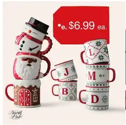 JC Penney North Pole Trading Co. Novelty or Monogram Mugs offer