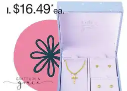 JC Penney Gratitude & Grace Kids' Silver or Gold-Plated Boxed Jewelry offer