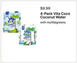 Walgreens 4-Pack Vita Coco Coconut Water offer