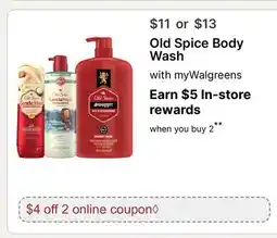 Walgreens Old Spice Body Wash offer