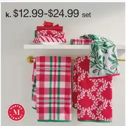 JC Penney Martha Stewart 2-Pc. Hand or Bath Towel Sets offer
