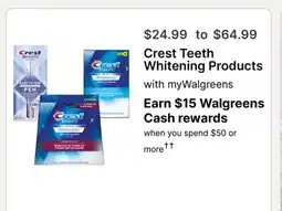 Walgreens Crest Teeth Whitening Products offer