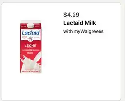 Walgreens Lactaid Milk offer