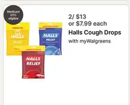 Walgreens Halls Cough Drops offer