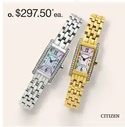 JC Penney Women's Citizen Bianca Gold-Tone or Silver-Tone Watch With Crystal Accents offer