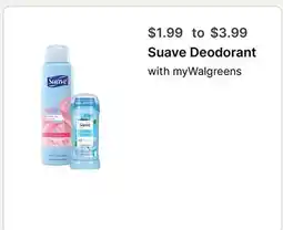 Walgreens Suave Deodorant offer