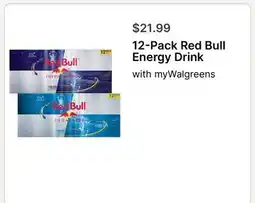 Walgreens 12-Pack Red Bull Energy Drink offer