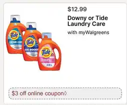 Walgreens Downy or Tide Laundry Care offer