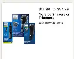 Walgreens Norelco Shavers or Trimmers offer