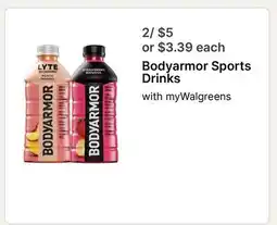 Walgreens Bodyarmor Sports Drinks offer