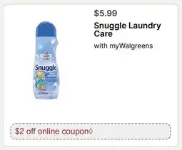 Walgreens Snuggle Laundry Care offer