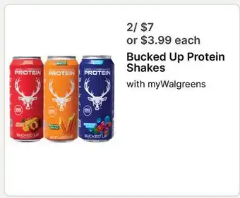 Walgreens Bucked Up Protein Shakes offer