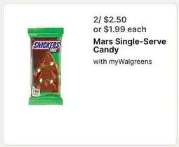 Walgreens Mars Single-Serve Candy offer