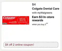Walgreens Colgate Dental Care offer