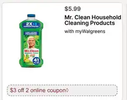 Walgreens Mr. Clean Household Cleaning Products offer