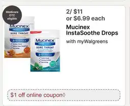 Walgreens Mucinex InstaSoothe Drops offer