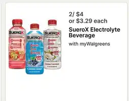 Walgreens SueroX Electrolyte Beverage offer