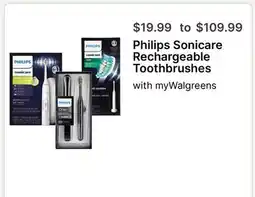 Walgreens Philips Sonicare Rechargeable Toothbrushes offer