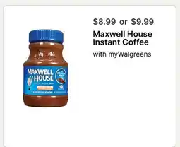 Walgreens Maxwell House Instant Coffee offer