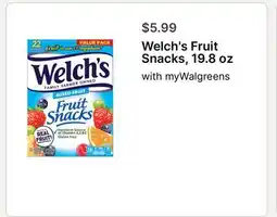 Walgreens Welch's Fruit Snacks, 19.8 oz offer