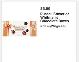 Walgreens Russell Stover or Whitman's Chocolate Boxes offer