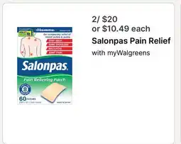 Walgreens Salonpas Pain Relief offer