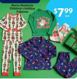 Aldi Merry Moments Children's Holiday Pajamas offer