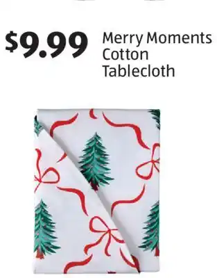 Aldi Merry Moments Cotton Tablecloth offer