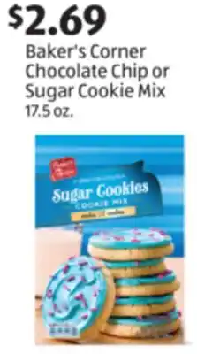 Aldi Baker's Corner Chocolate Chip or Sugar Cookie Mix offer