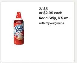 Walgreens Reddi Wip, 6.5 oz offer