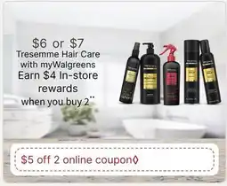 Walgreens Tresemme Hair Care offer
