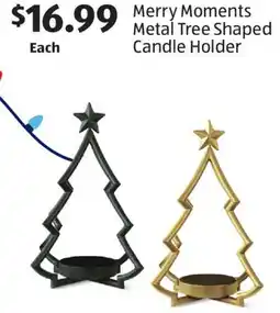 Aldi Merry Moments Metal Tree Shaped Candle Holder offer