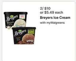 Walgreens Breyers Ice Cream offer