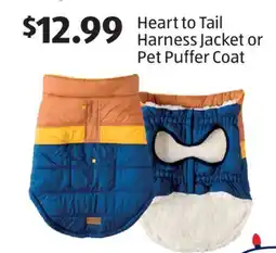 Aldi Heart to Tail Harness Jacket or Pet Puffer Coat offer