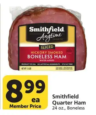 Albertsons Smithfield Quarter Ham offer