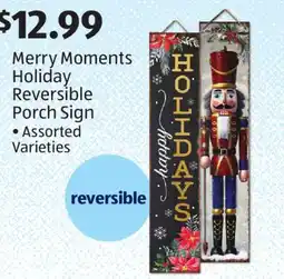 Aldi Merry Moments Holiday Reversible Porch Sign offer